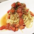 hxちびっこ's cooksnap of when they made 簡単！トマトとツナのさっぱり冷製パスタ.