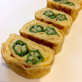asuuumomo's cooksnap of when they made ♪卵♪オクラの卵焼き.