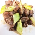 マイとクロの幸せ生活's cooksnap of when they made つまみに最高☆鶏ハツと長ねぎの簡単炒め！.
