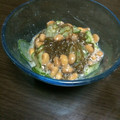 ﾍﾞｰｽﾒｲｸ's cooksnap of when they made 和えるだけ☆モズクと胡瓜＆納豆の酢の物.