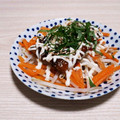 アクセル☆'s cooksnap of when they made もやしといわし（さんま）蒲焼缶で即席１品.
