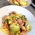 slgirl's cooksnap of when they made ブロッコリーと魚肉ソーセージの卵炒め.