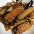 n705's cooksnap of when they made カサ増しジューシー♡肉巻きナスの生姜焼き.