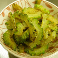 由芽15's cooksnap of when they made 簡単♡ゴーヤのあっさり胡麻酢炒め♪.