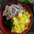えりちゃお's cooksnap of when they made 絶品鶏そぼろ♡三色丼.