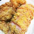 もりちゃん✳︎'s cooksnap of when they made ポテサラの残りのでリメイク簡単ハムカツ☆.