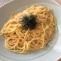 とりさん♡'s cooksnap of when they made 明太子クリームパスタ☆牛乳編.