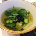 ゆいまーるん's cooksnap of when they made 枝豆とエノキとレタスの昆布茶スープ。.