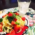 rikky0926's cooksnap of when they made トマトと大葉の冷製パスタ.