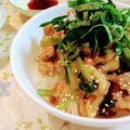fu♪♪'s cooksnap of when they made にんにくだれ。小松菜と大葉の味噌豚丼.