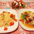 komugiko4's cooksnap of when they made さっぱり鶏肉で♪しそトマトそうめん.