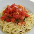 クック2TJMLQ☆'s cooksnap of when they made トマトと大葉の冷製パスタ.