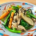 MommyAi's cooksnap of when they made 妊娠、授乳に！豚肉と小松菜のごまだれ炒め.