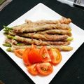 こめかあちゃん♪'s cooksnap of when they made 豚肉巻きアスパラ一本焼き～居酒屋さん風～.