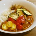 ✳︎izumi✳︎'s cooksnap of when they made ☆素揚げ野菜のっけレインボーカレー☆.