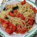 kotohime00's cooksnap of when they made トマトと大葉の冷製パスタ.