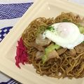 おはなすき's cooksnap of when they made たまごとキャベツたっぷり太麺ソース焼そば.