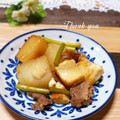 ジュリネ☆'s cooksnap of when they made すき焼き味の厚揚げと大根の煮物.
