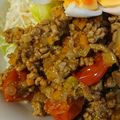 ぺーやんぐ's cooksnap of when they made レタスとミニトマトのミートソース丼♡.