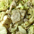 里部あみ's cooksnap of when they made 豚とキャベツと豆腐の卵炒め.