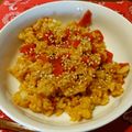 taraking's cooksnap of when they made 2分で完成！福神漬のカレー風味まぜ寿司.