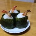 kitty・yumi's cooksnap of when they made エビ天むす.