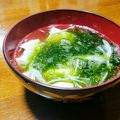 まぐゆ's cooksnap of when they made ごま豆腐とアオサ海苔のお吸い物.