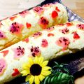 地図。's cooksnap of when they made うさぎのシフォン★デコ ロールケーキ.