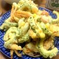 YUKIKI☆'s cooksnap of when they made カラフルで食べやすい☆ゴーヤのかき揚げ.