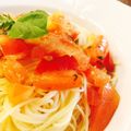 Lei14's cooksnap of when they made トマトとバジルの冷製パスタ.