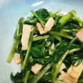 みぽぴぽ's cooksnap of when they made 空心菜とベーコンのオイスター炒め.
