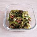 アクセル☆'s cooksnap of when they made 簡単！ゴーヤとさんまの蒲焼缶詰のごまあえ.