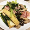 ☆f1y3☆'s cooksnap of when they made ☆小松菜とベーコンのバター醤油炒め☆.