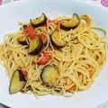 クック7HRBFL☆'s cooksnap of when they made ズボラさんの簡単トマト茄子パスタ♪.