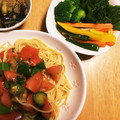 まゆげーむ's cooksnap of when they made 焼きなすとトマトと胡瓜の和風冷製パスタ.