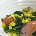umemodoki's cooksnap of when they made お弁当に★ほうれん草＋コーン＋ウインナー.