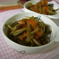 emakatu's cooksnap of when they made ごぼうと人参のきんぴらりん.