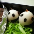 下町食い倒れオヤジ's cooksnap of when they made パンダVS謎の３匹（パンダ編）キャラ弁.