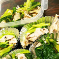 日々楽々's cooksnap of when they made 簡単！レンジde豚肉と小松菜の塩炒め風.