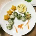 りんごのほっぺ♡'s cooksnap of when they made １歳のお誕生日　ハラペコあおむしプレート.