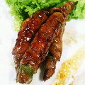 Nyami's cooksnap of when they made おくらの豚肉巻き.