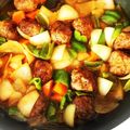 kocochama's cooksnap of when they made うちの酢豚♪肉団子で作る簡単レシピ♪.