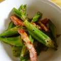 白猫同盟's cooksnap of when they made 簡単おくらとベーコンの和風炒め.