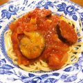 sweetsℓσνє's cooksnap of when they made ●パスタ●なすのピリ辛トマトソース.
