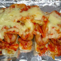 しろはる。's cooksnap of when they made 簡単おつまみ☆ちくわのキムチチーズ乗せ.