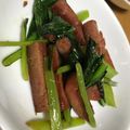 ソルトウォーク's cooksnap of when they made もう一品！小松菜とスパムの炒め物.