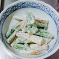 ☆ガッキーＲ☆'s cooksnap of when they made ちくわといんげんのわさびマヨ和え.