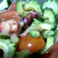 wnemu801's cooksnap of when they made カンタン酢でゴーヤとタコとトマトのマリネ.
