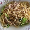 クックEDPHYG☆'s cooksnap of when they made 小松菜と豚肉の冷製パスタ☆柚子胡椒味.