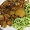 blue_apron's cooksnap of when they made ボリューム満点！鶏もも肉の甘辛炒め♡.